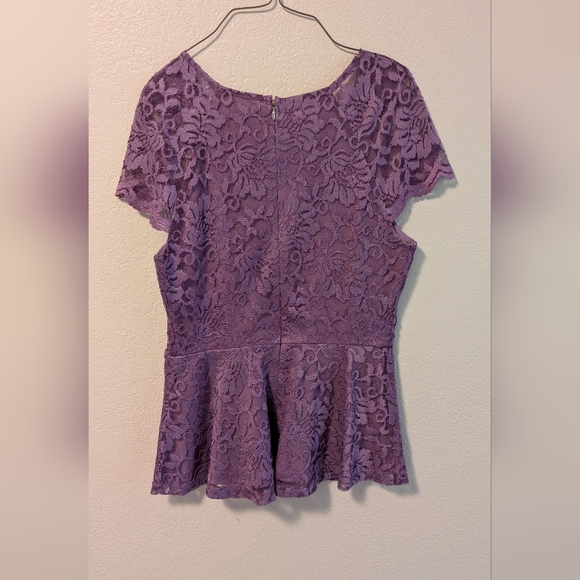 Thalia Sodi Lavender Lace Women's Top - Picture 2 of 4